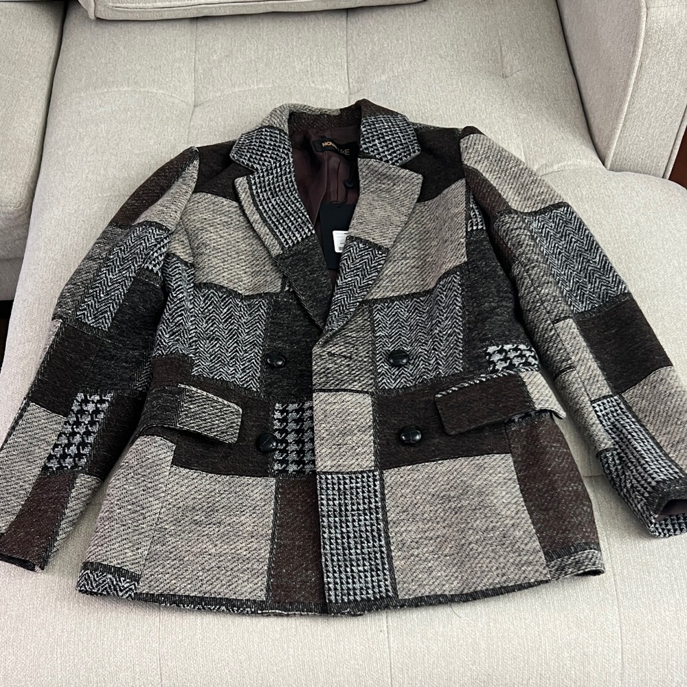 Womens Patchwork Wool Jacket